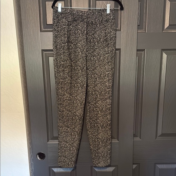 Express High Waist Paperbag Pant black white pattern 4 R - Picture 2 of 3